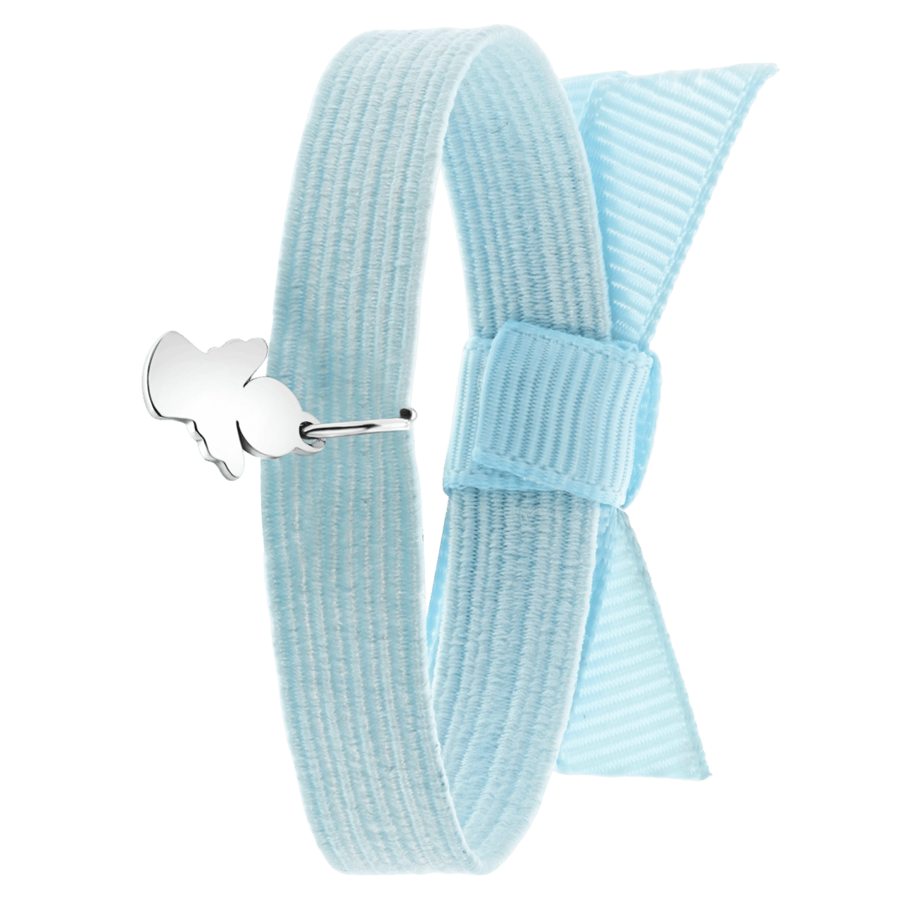 Blauwe kinderrekarmband met hanger engel
