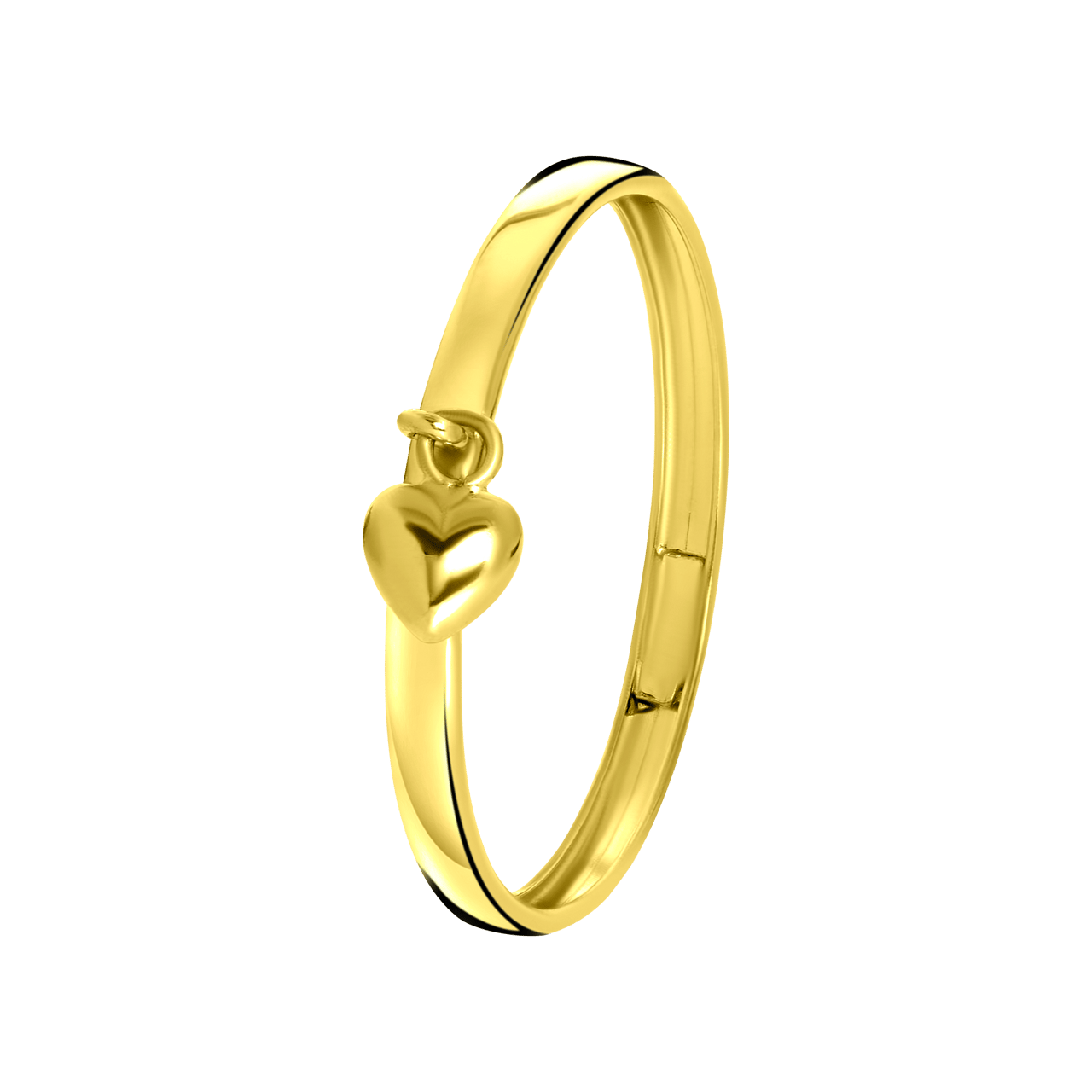 14 Karaat geelgouden ring bedel hart