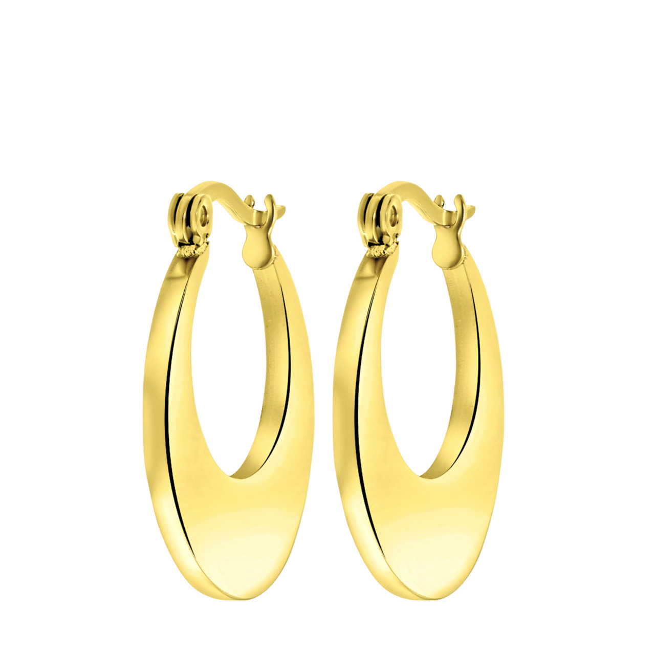 Stalen goldplated oorknoppen voor dames