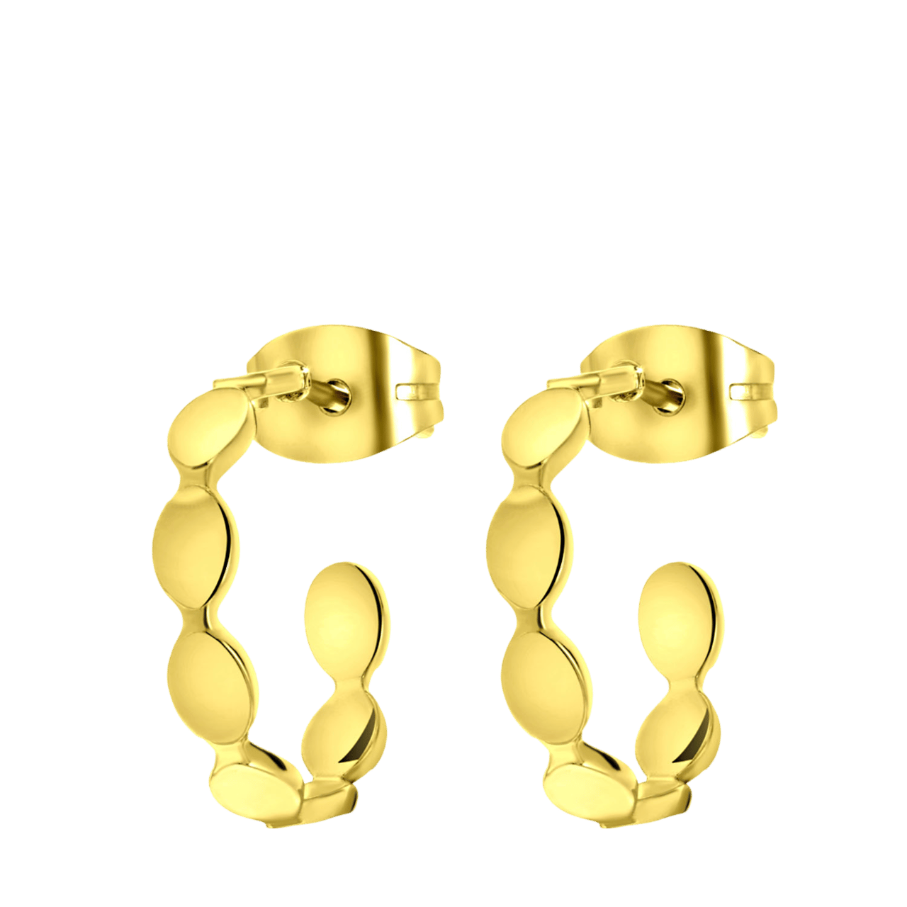 Stainless steel goldplated oorringen voor dames