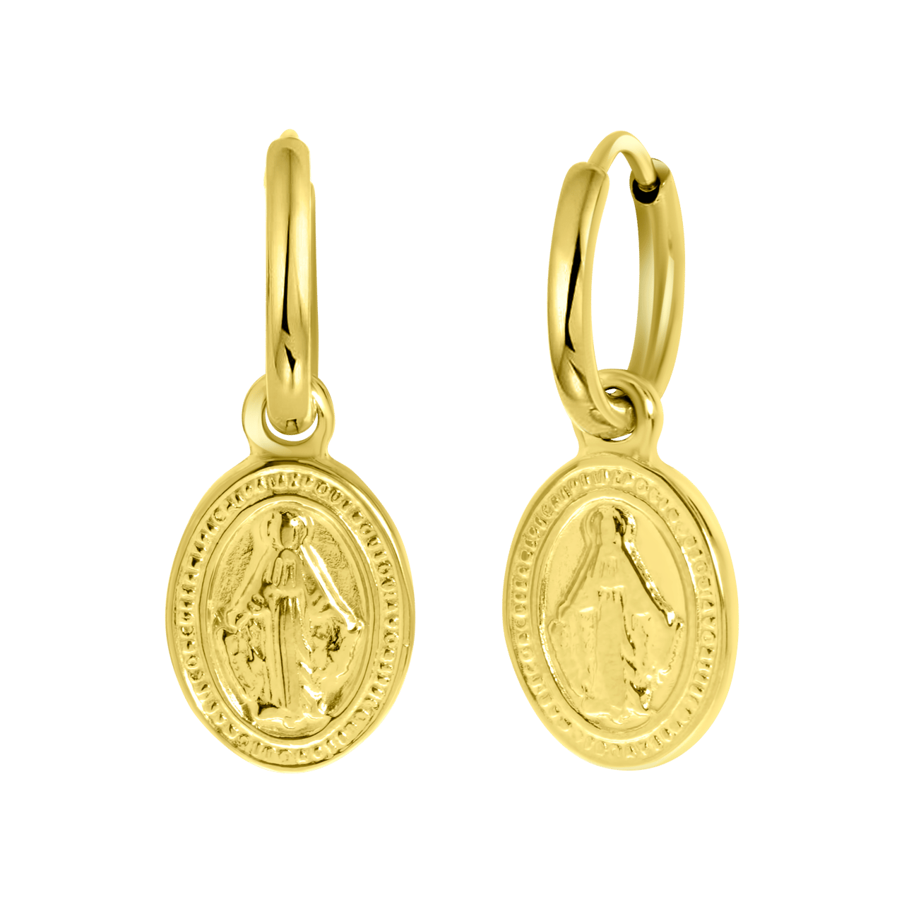 Stalen goldplated oorringen voor dames