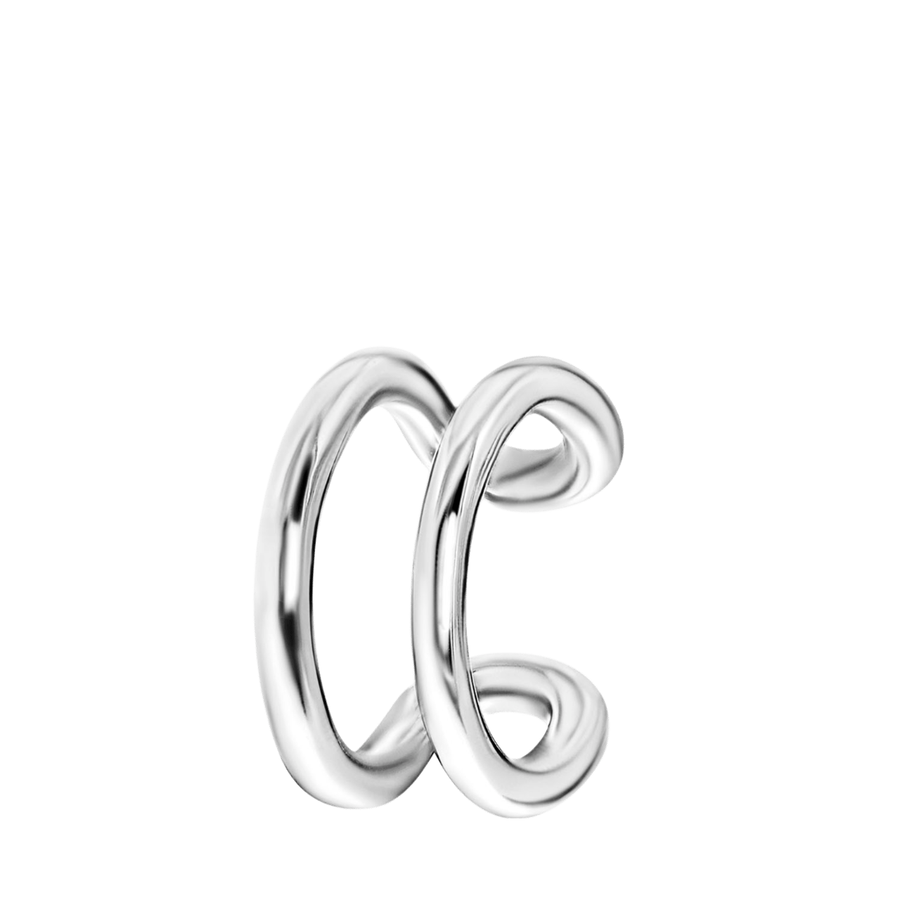Ohrklemme, 925 Silber, doppelt