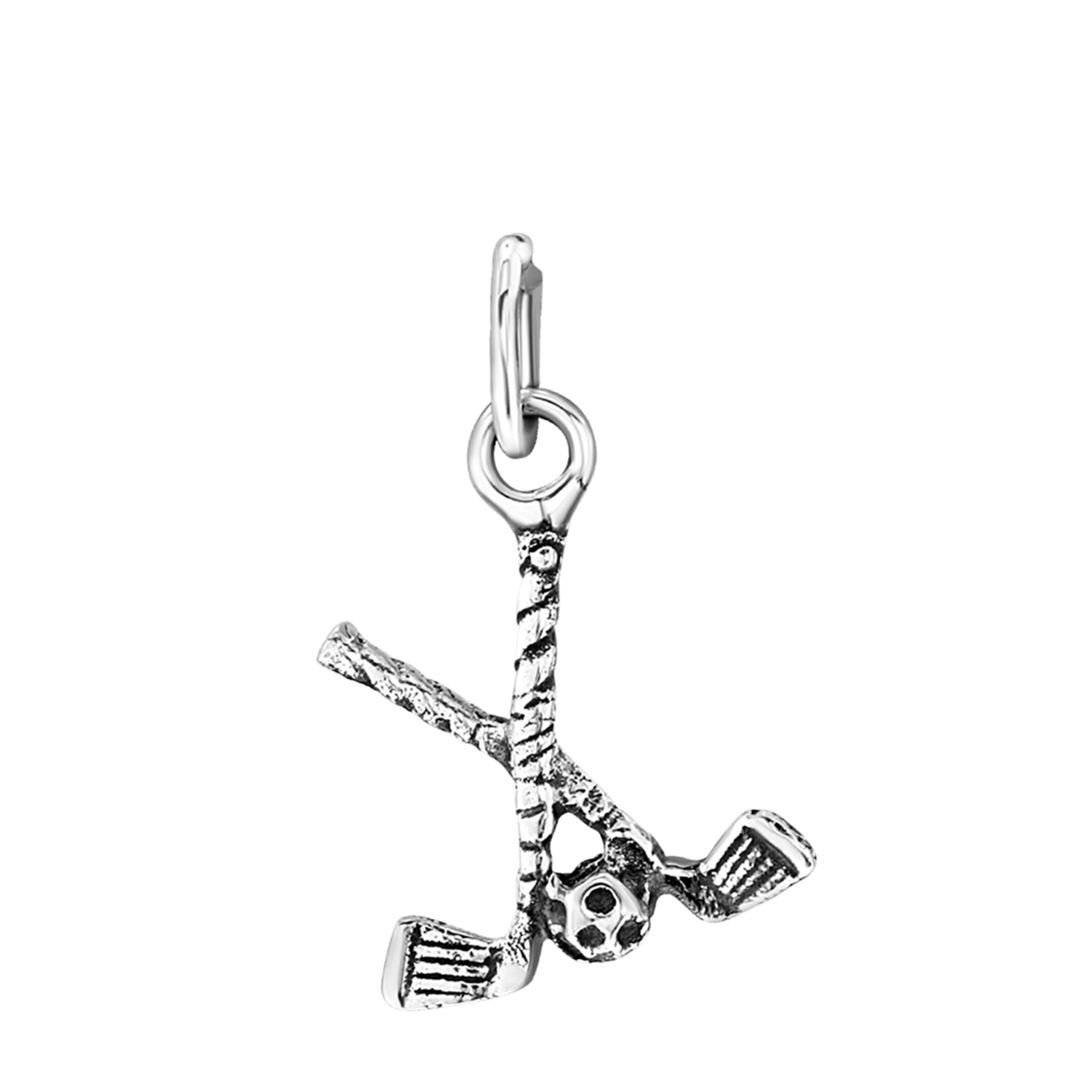 Zilveren hanger hockey