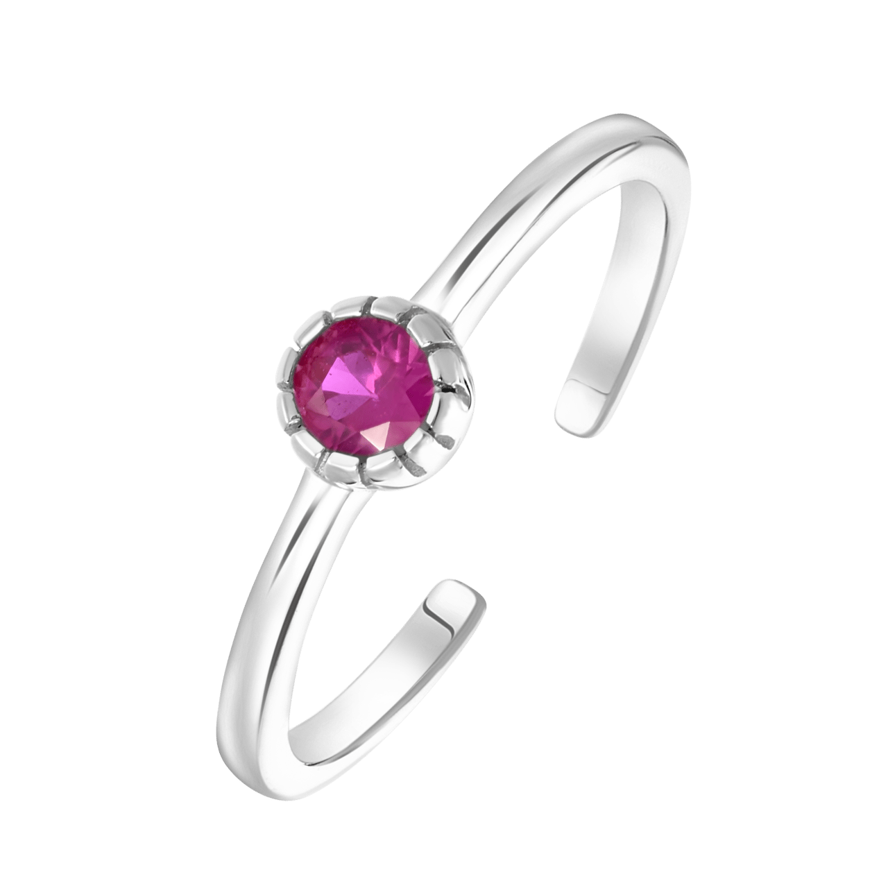 Zilveren ring geboortesteen