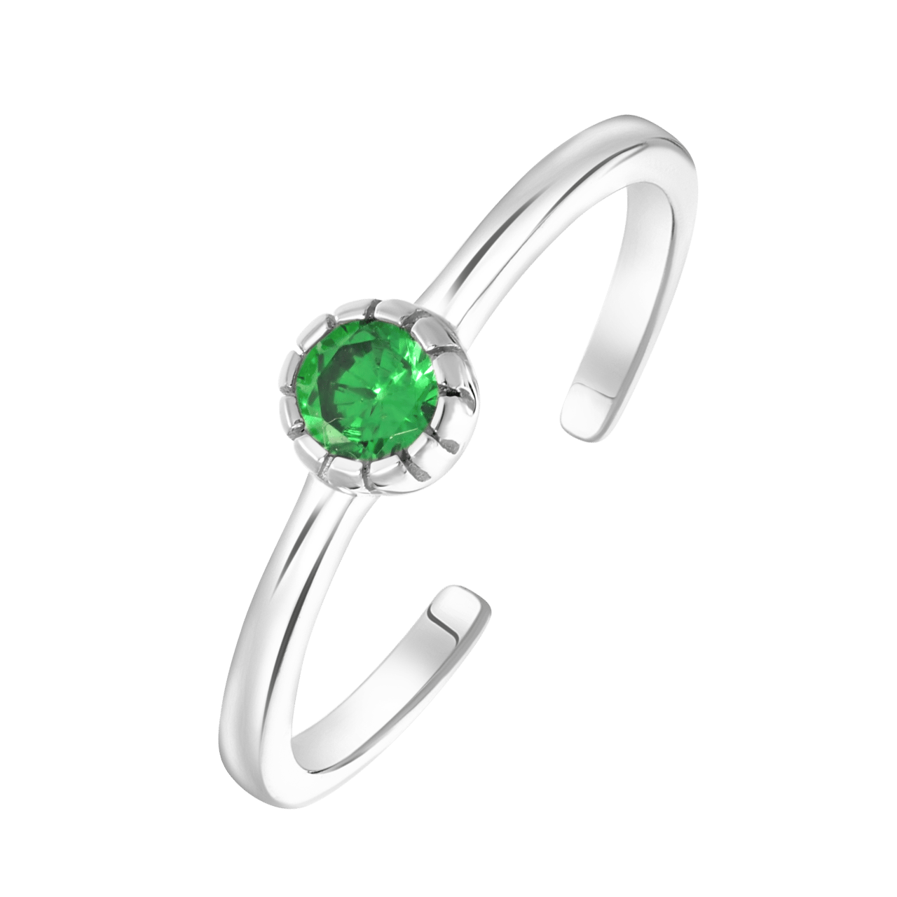 Zilveren ring geboortesteen