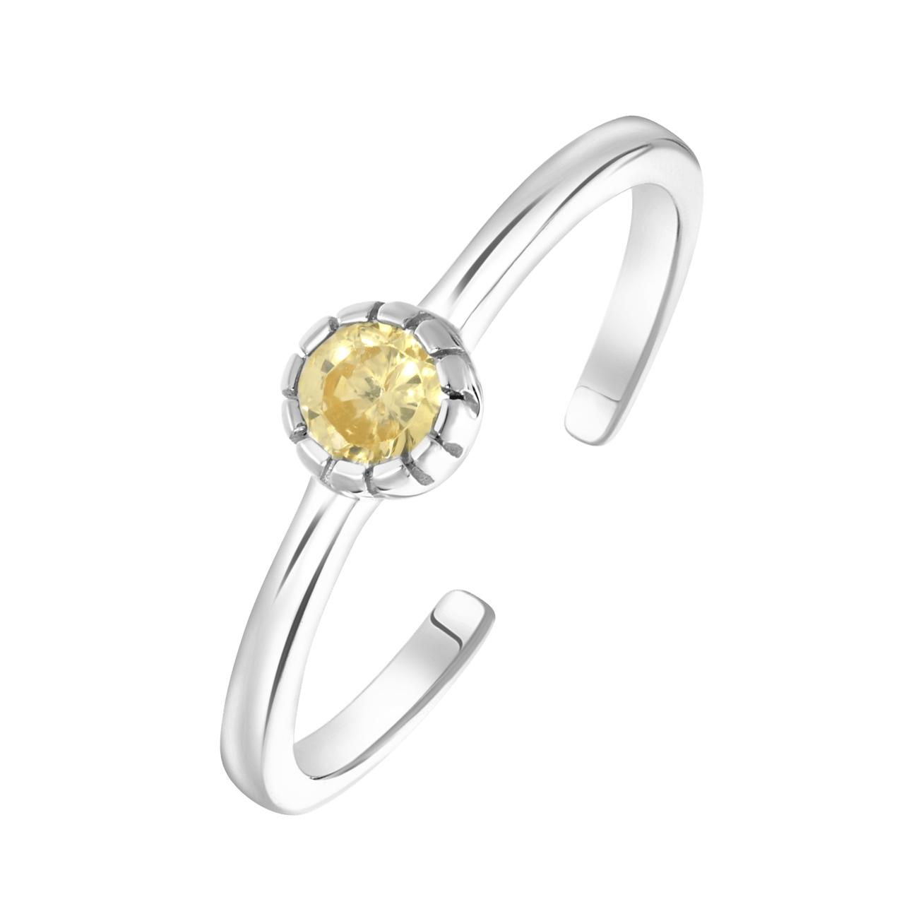 Zilveren ring geboortesteen