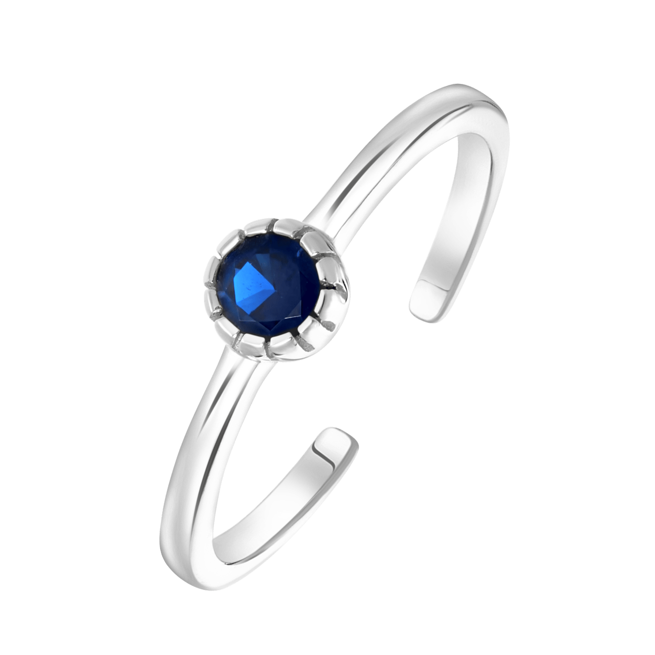 Zilveren ring geboortesteen