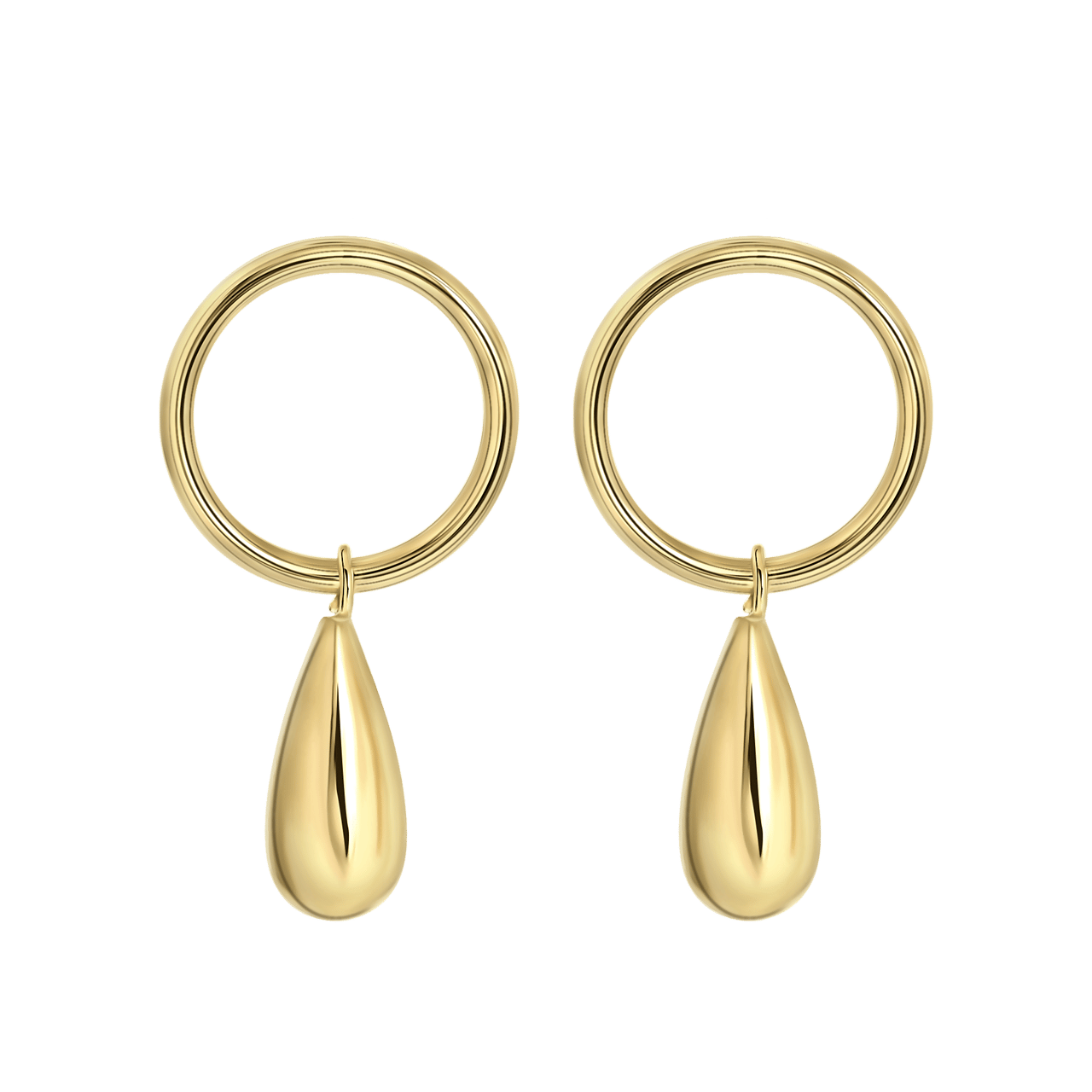 Ohrringe, 585 Gelbgold, mit Tropfen