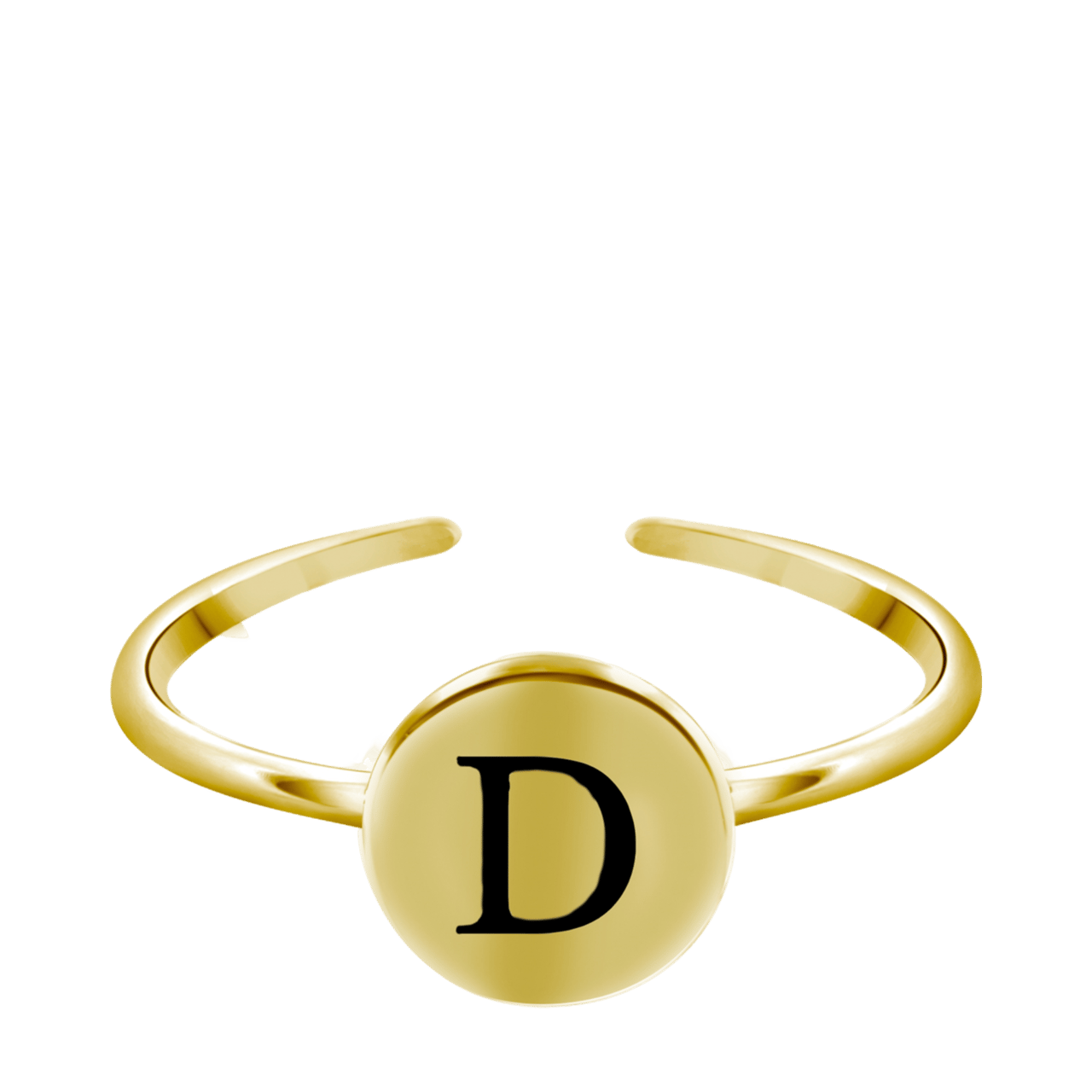 Zilveren goudkleurige ring voor dames