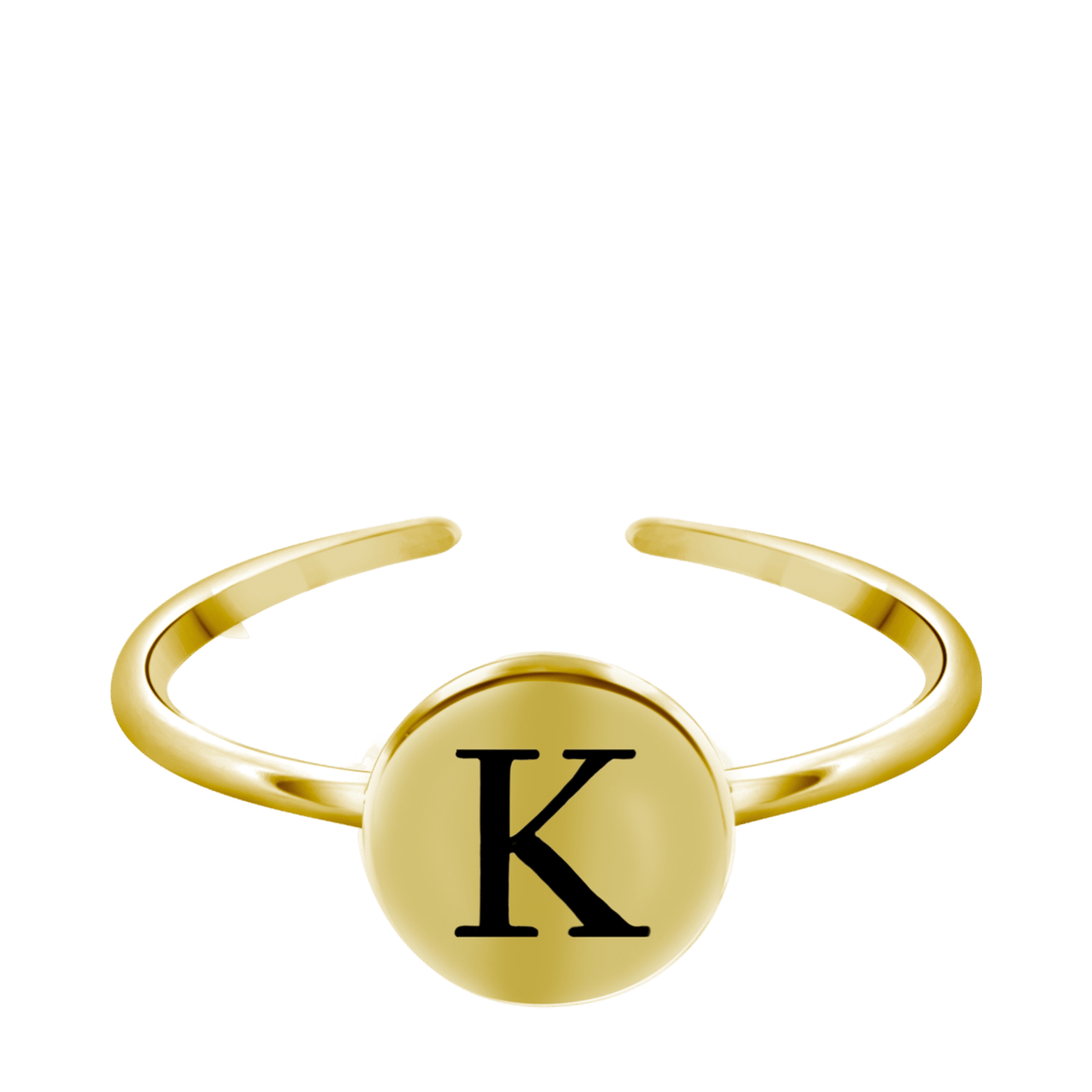 Zilveren goudkleurige ring voor dames