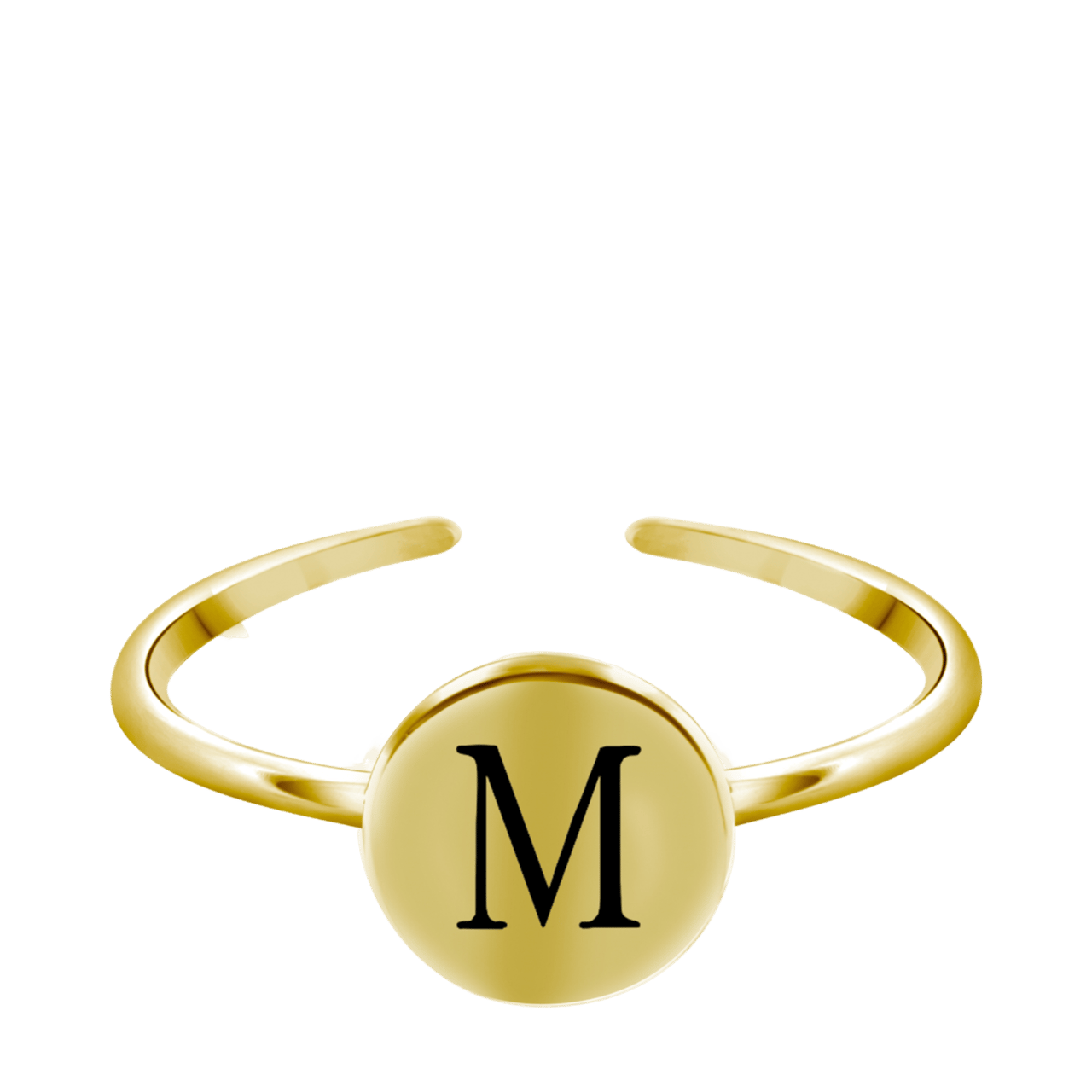 Zilveren goudkleurige ring voor dames
