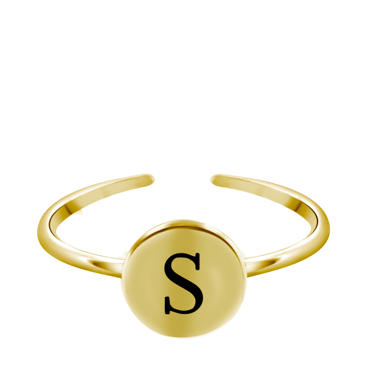 Zilveren goudkleurige ring voor dames