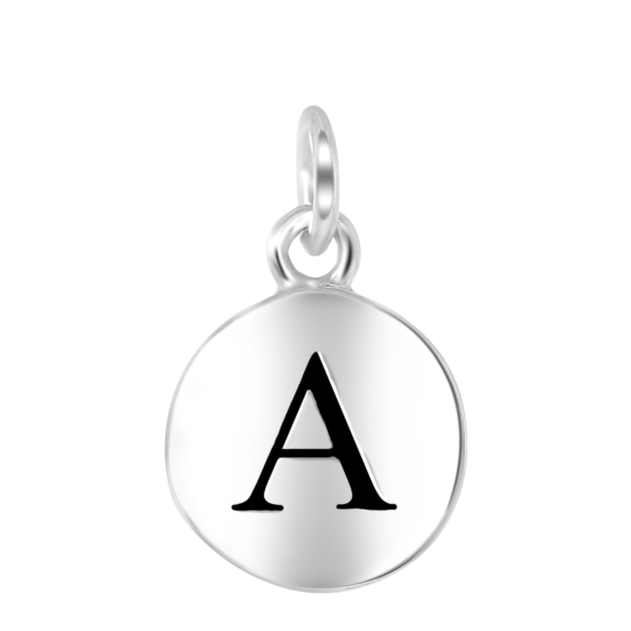 Zilveren hanger alfabet rhodiumplated