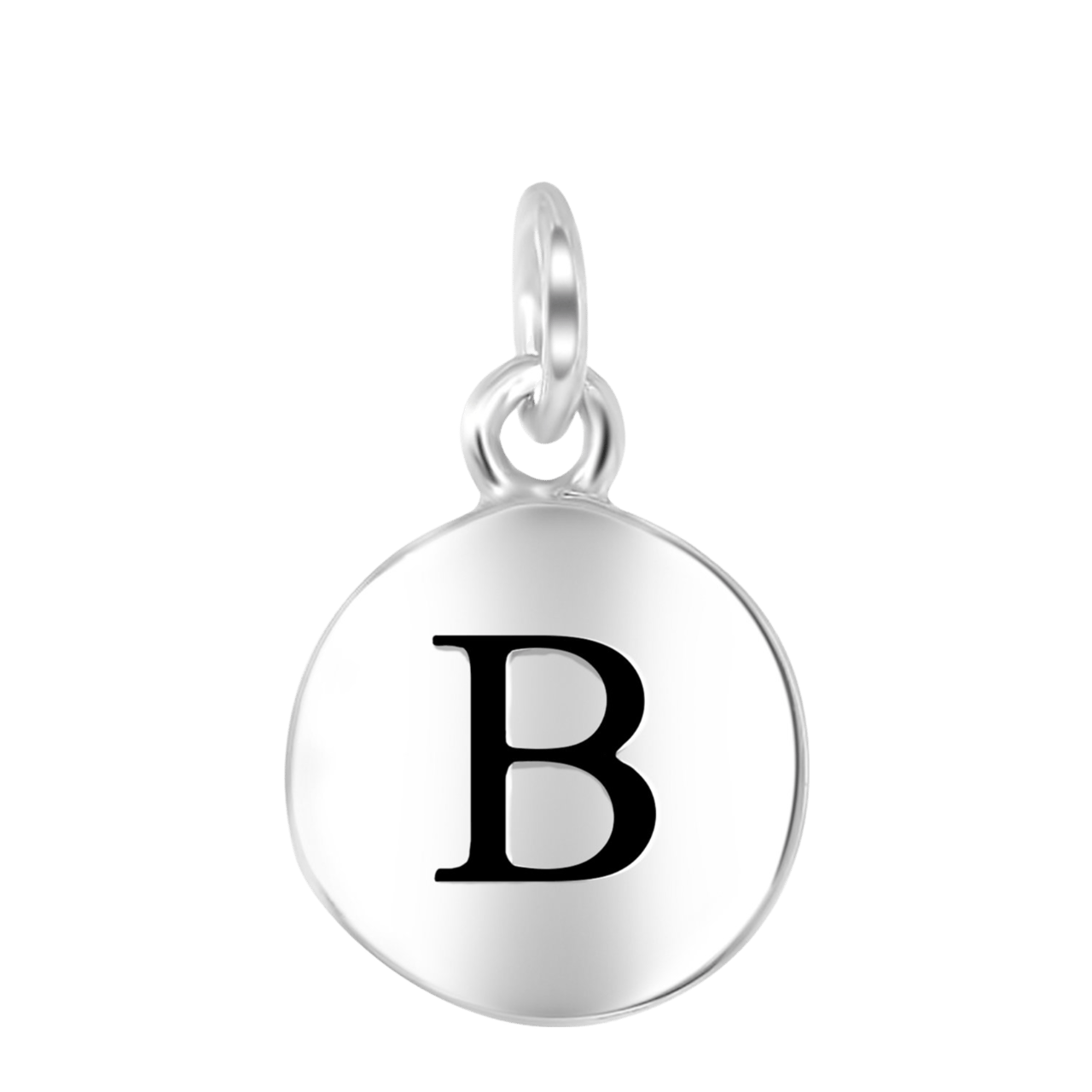 Rhodinierter Silberanhänger Alphabet
