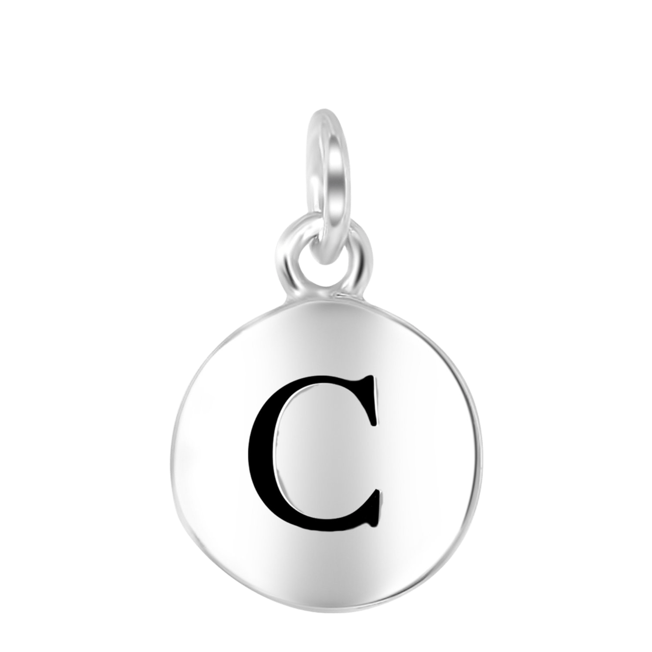 Zilveren hanger alfabet rhodiumplated
