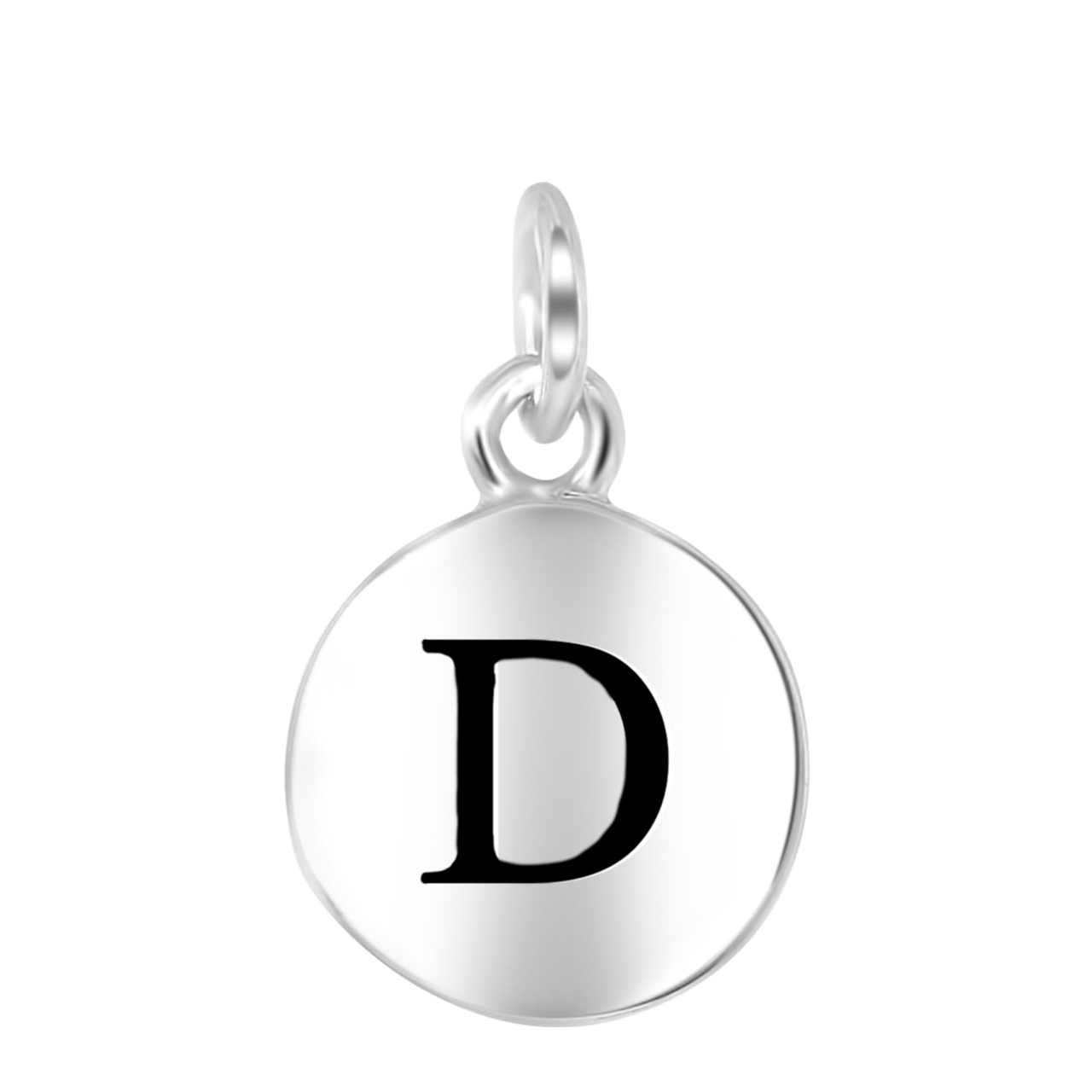 Rhodinierter Silberanhänger Alphabet