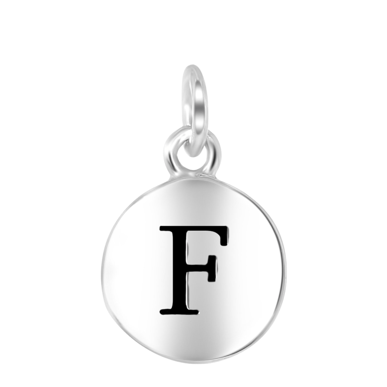 Zilveren hanger alfabet rhodiumplated