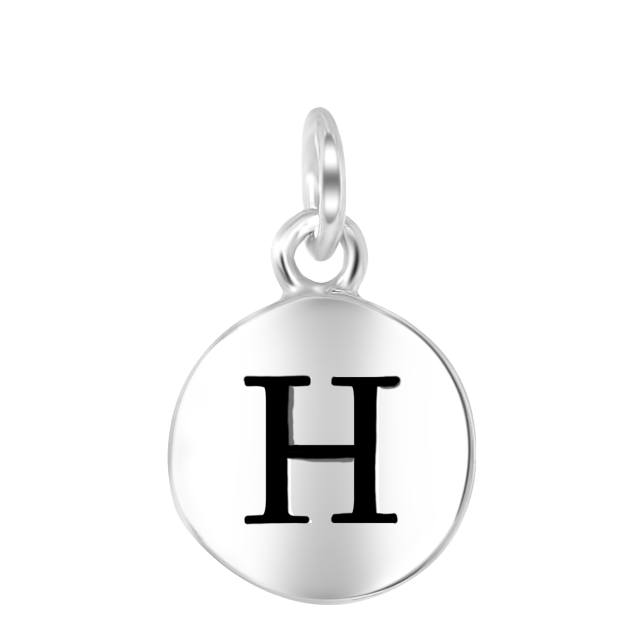 Zilveren hanger alfabet rhodiumplated