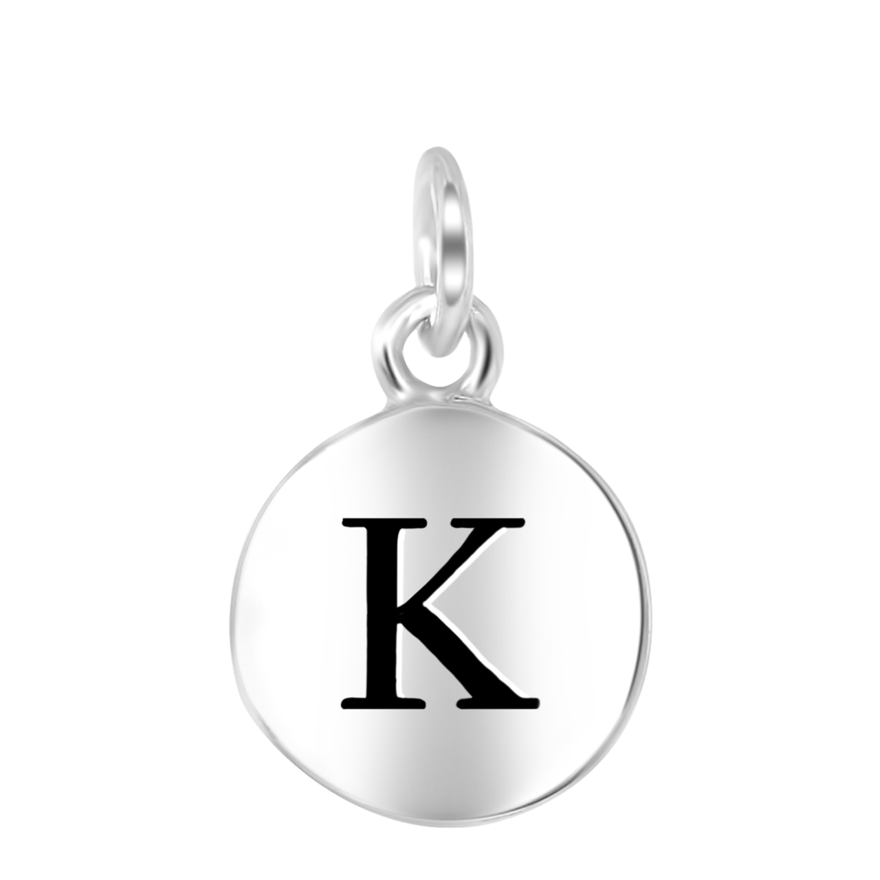Zilveren hanger alfabet rhodiumplated