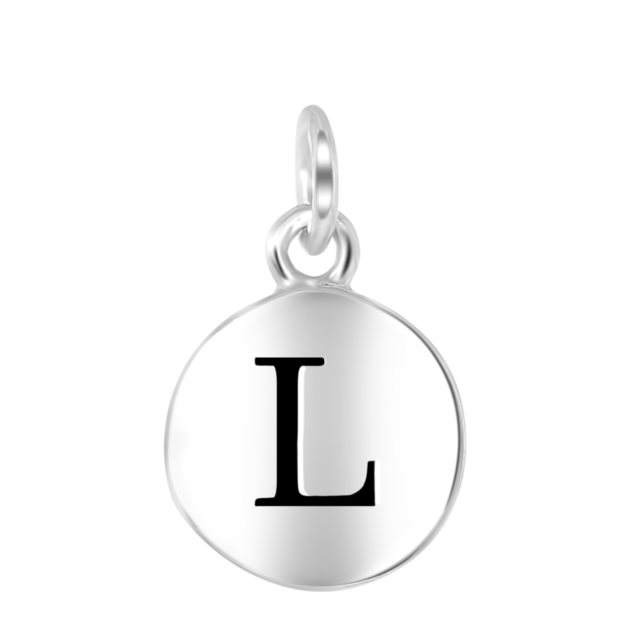 Zilveren hanger alfabet rhodiumplated