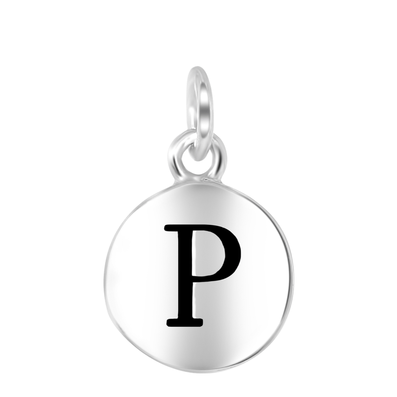 Zilveren hanger alfabet rhodiumplated