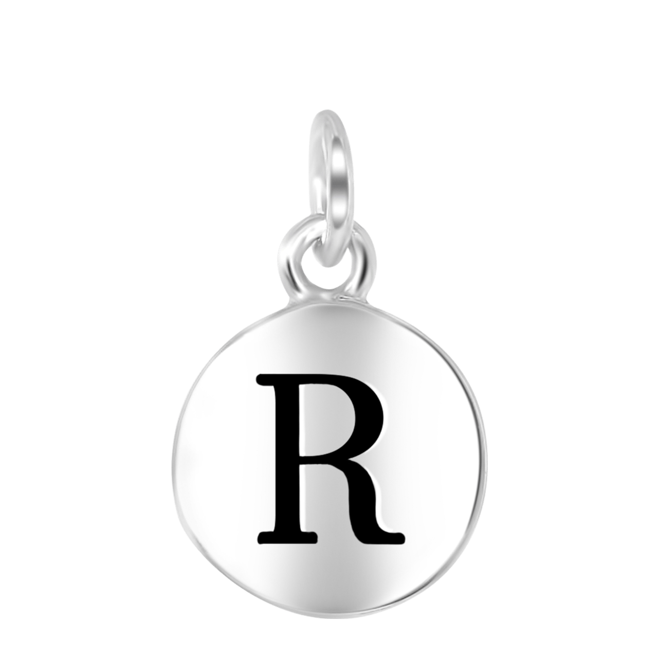Zilveren hanger alfabet rhodiumplated
