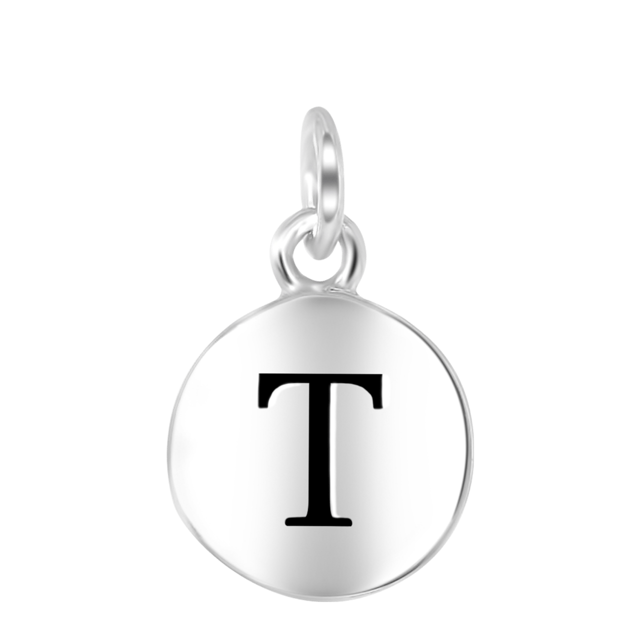 Zilveren hanger alfabet rhodiumplated