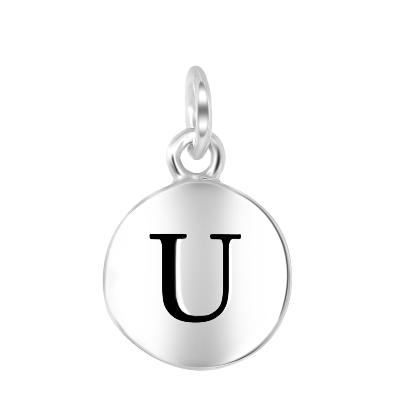 Zilveren hanger alfabet rhodiumplated