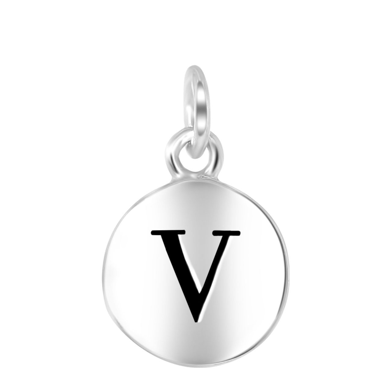 Zilveren hanger alfabet rhodiumplated