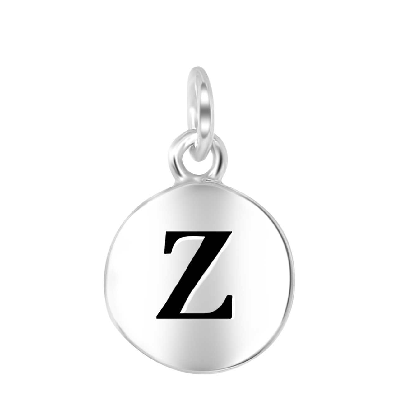 Zilveren hanger alfabet rhodiumplated