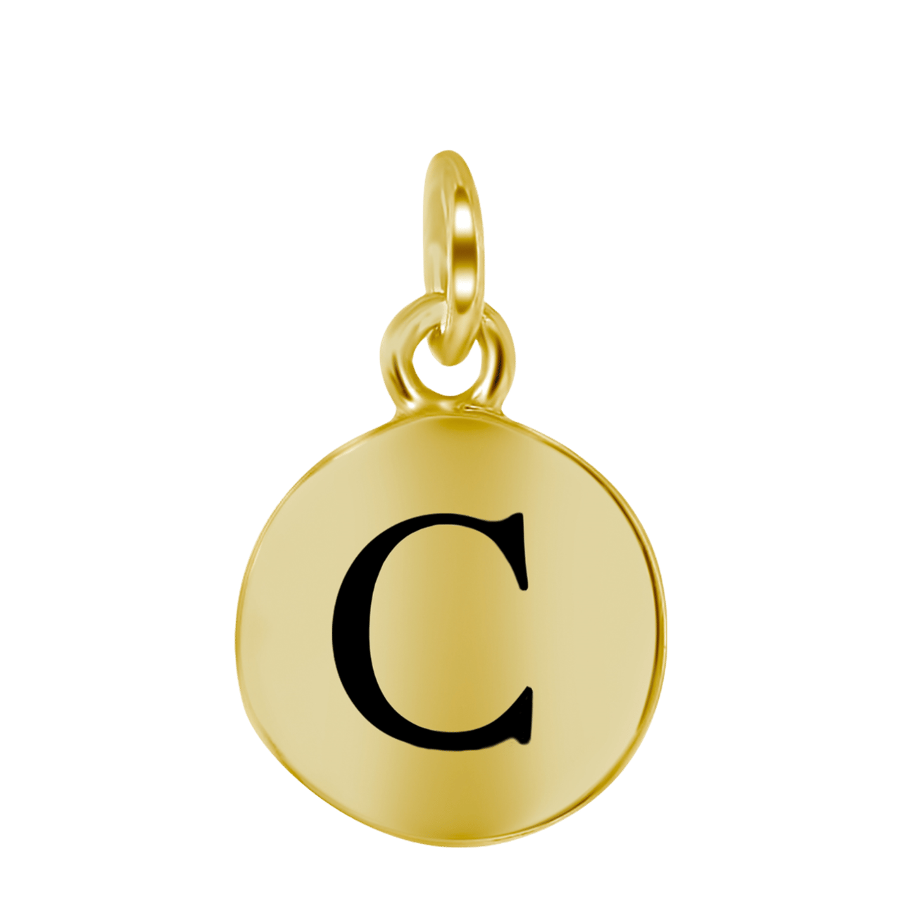 Zilveren goldplated letterhanger voor dames