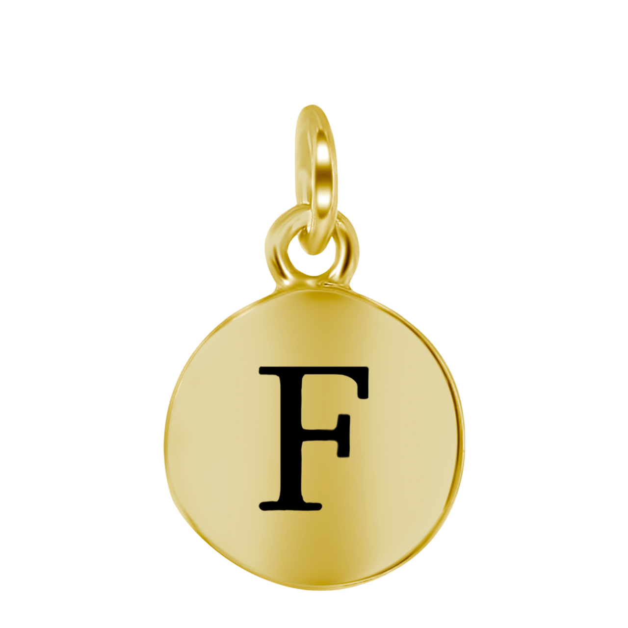 Zilveren goldplated letterhanger voor dames