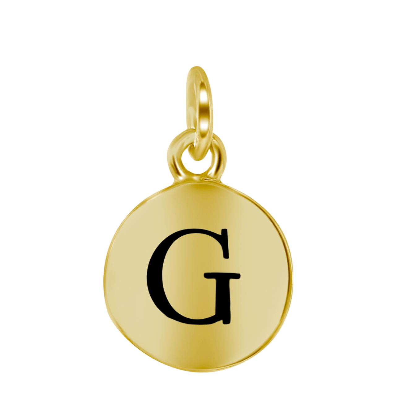 Zilveren goldplated letterhanger voor dames