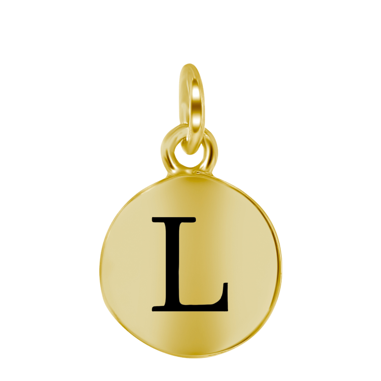 Zilveren goldplated letterhanger voor dames
