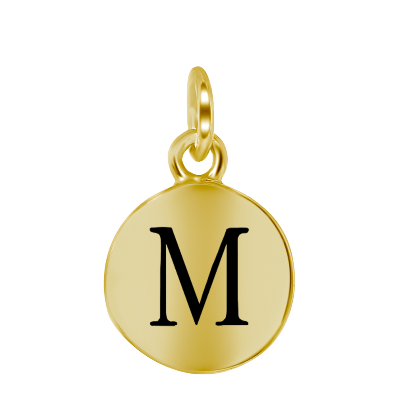 Zilveren goldplated letterhanger voor dames