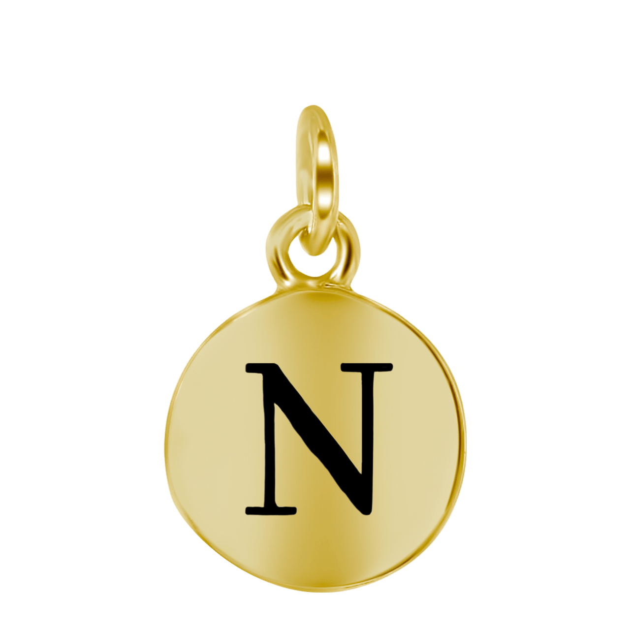Zilveren goldplated letterhanger voor dames