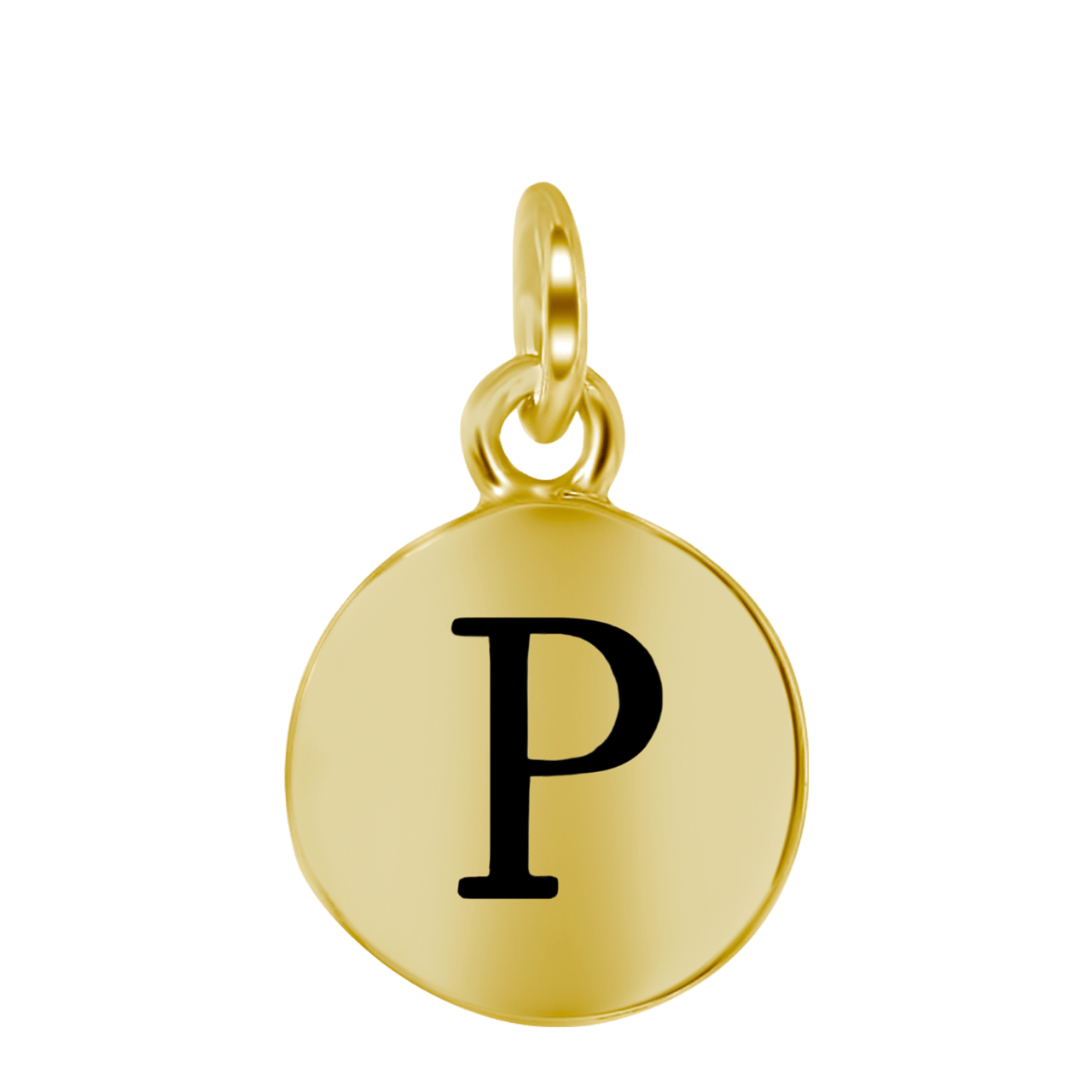 Zilveren goldplated letterhanger voor dames