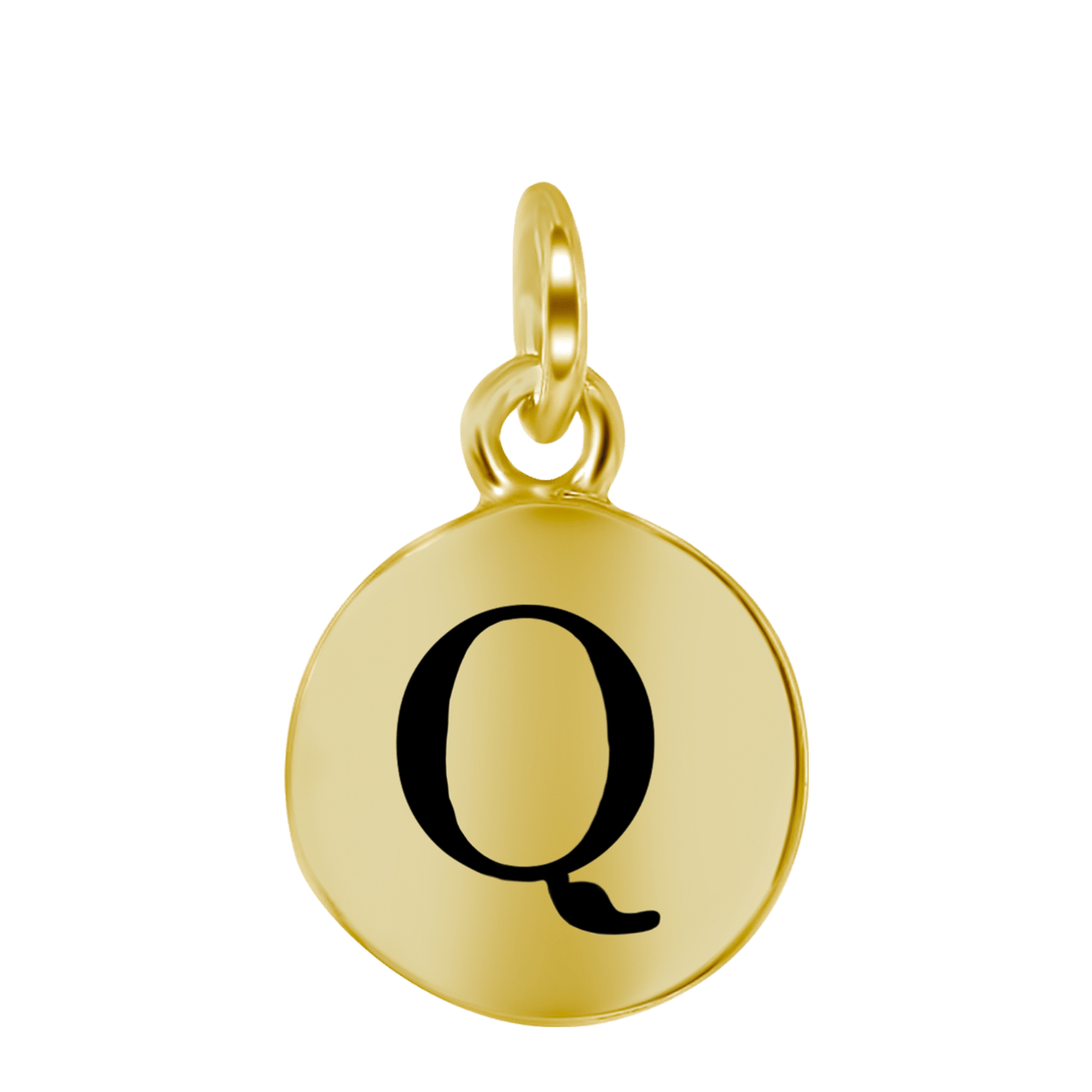 Zilveren goldplated letterhanger voor dames