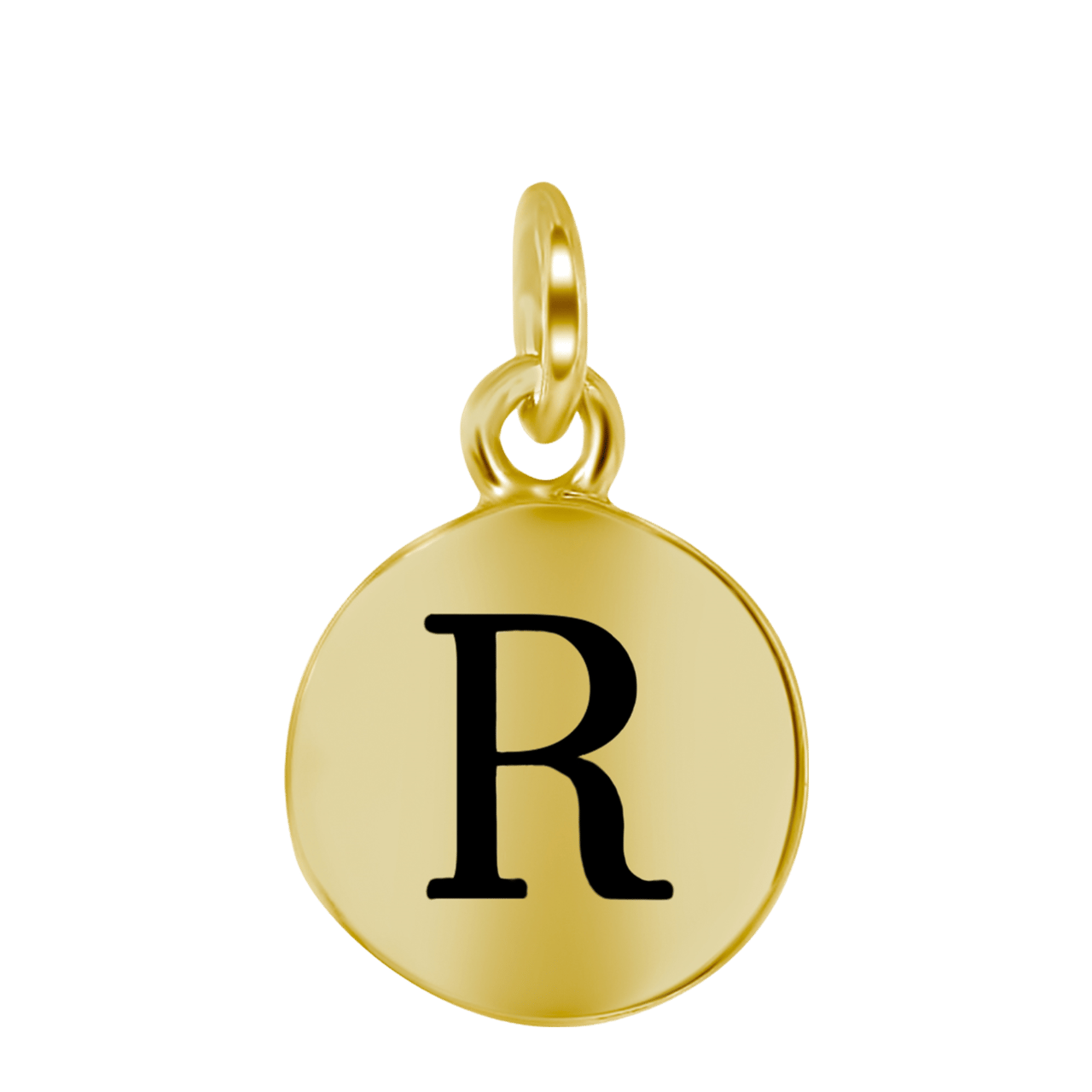 Zilveren goldplated letterhanger voor dames