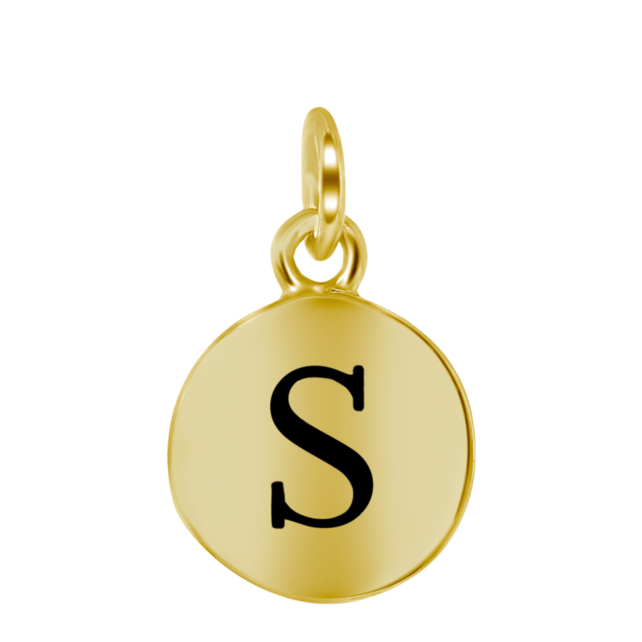 Zilveren goldplated letterhanger voor dames