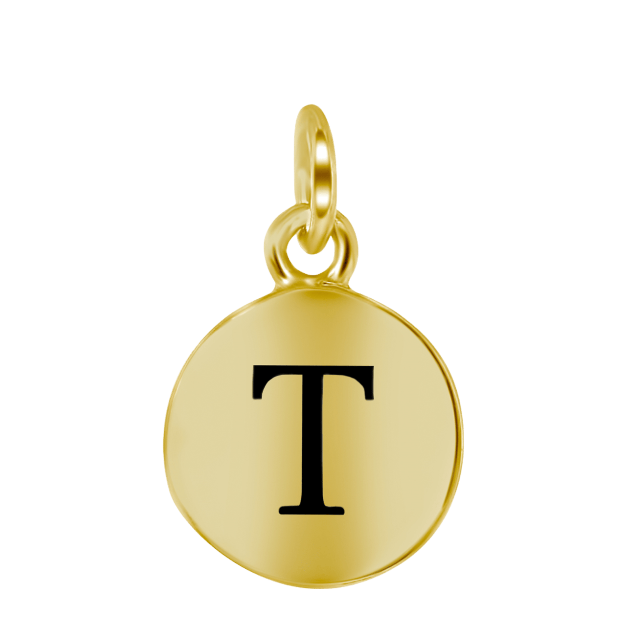 Zilveren goldplated letterhanger voor dames