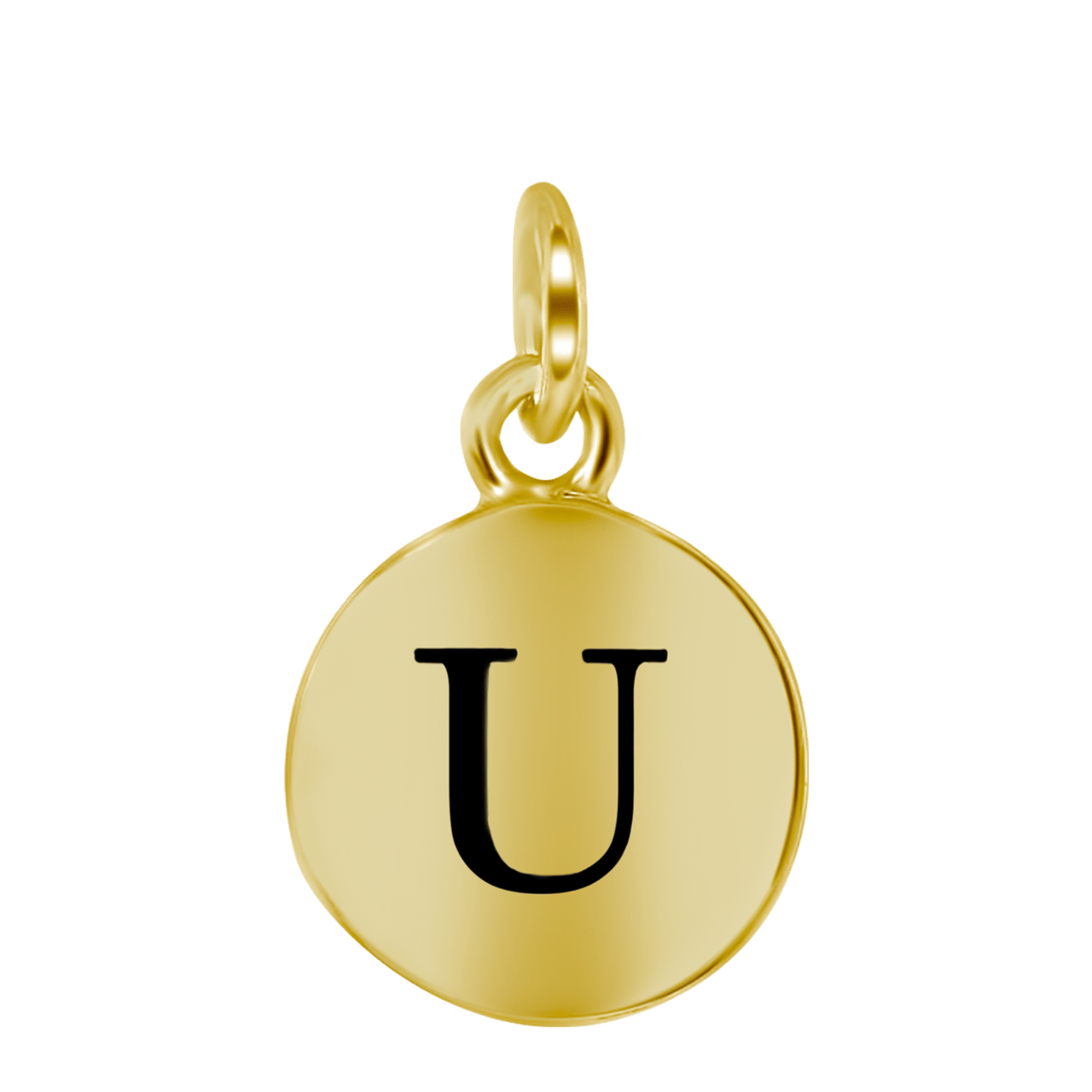 Zilveren goldplated letterhanger voor dames