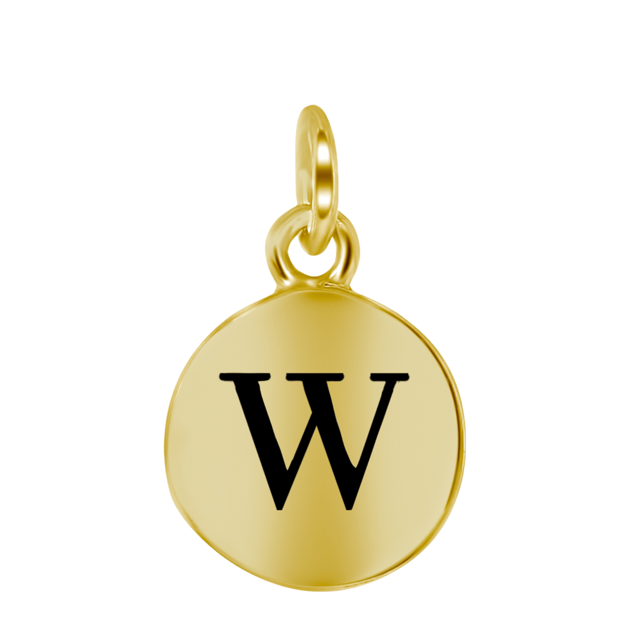 Zilveren hanger alfabet goldplated