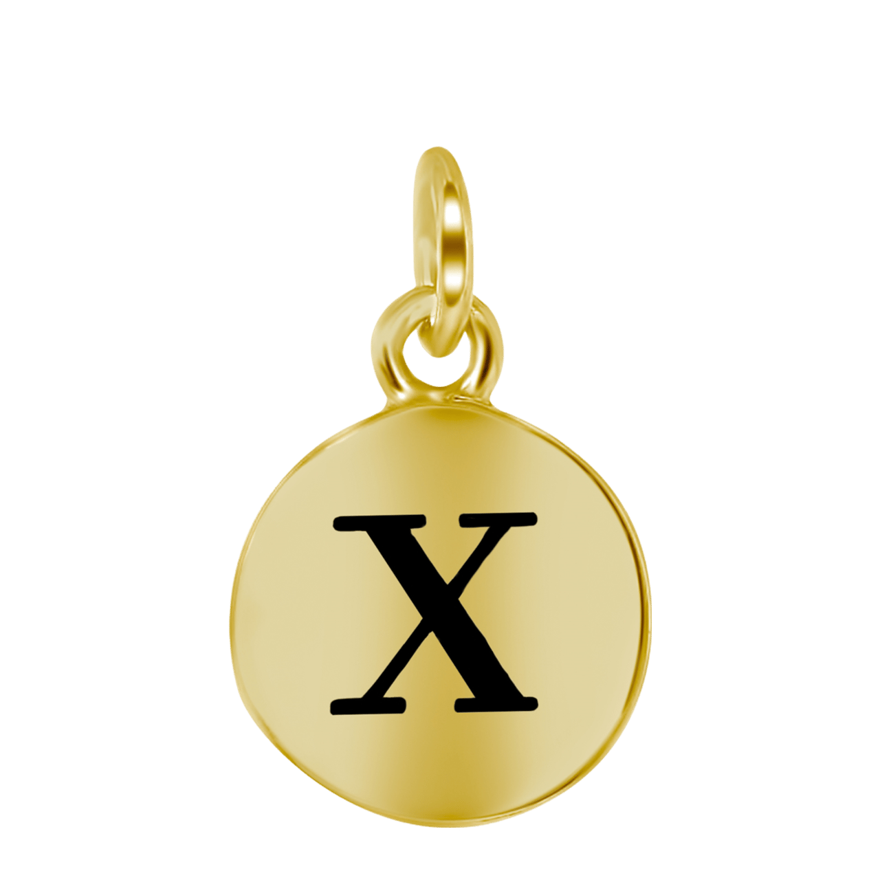 Zilveren goldplated letterhanger voor dames