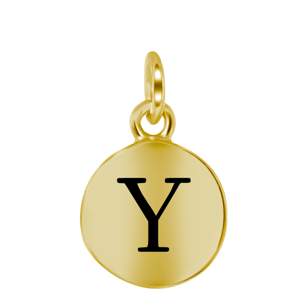 Zilveren goldplated letterhanger voor dames