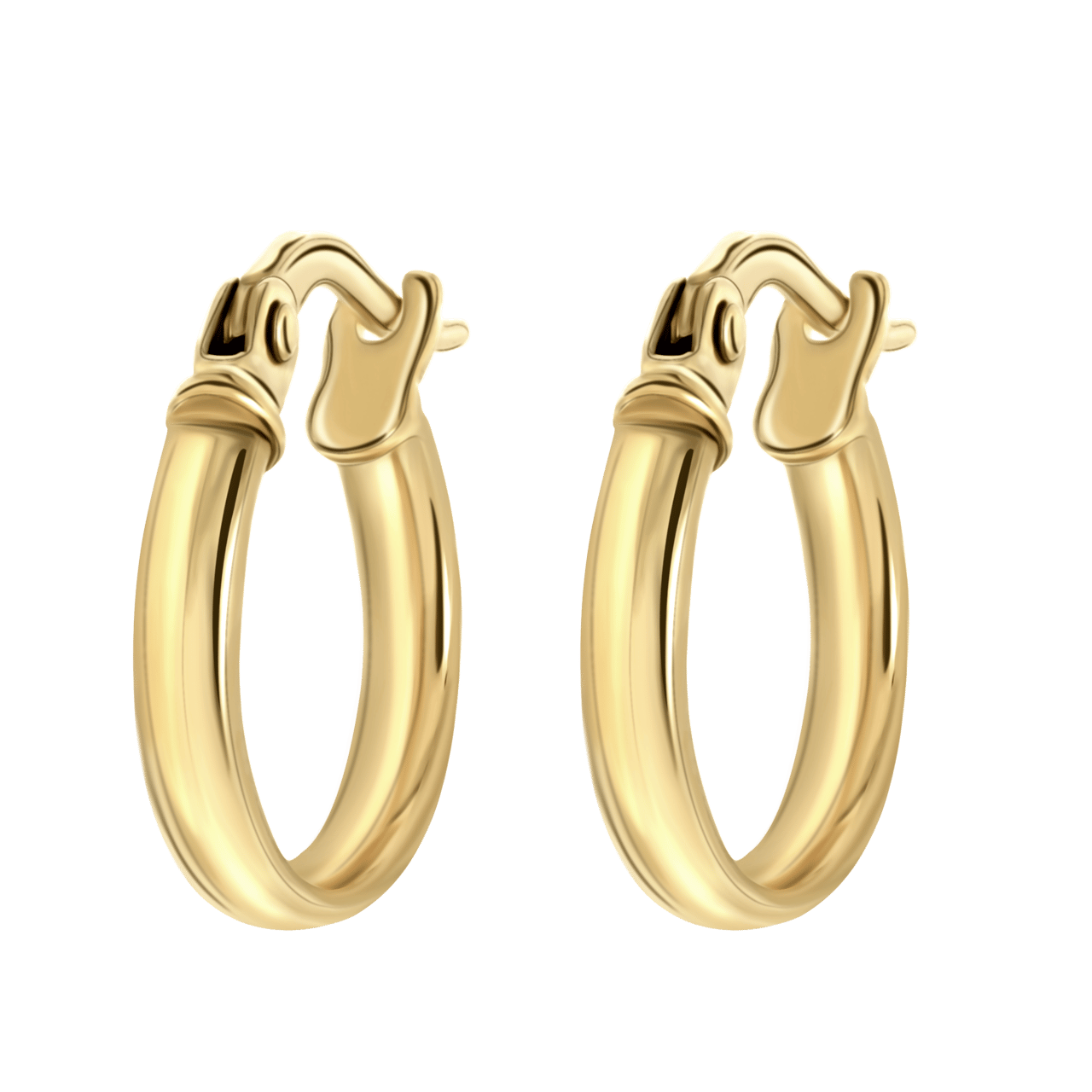 14 karaat geelgouden oorbellen 10mm