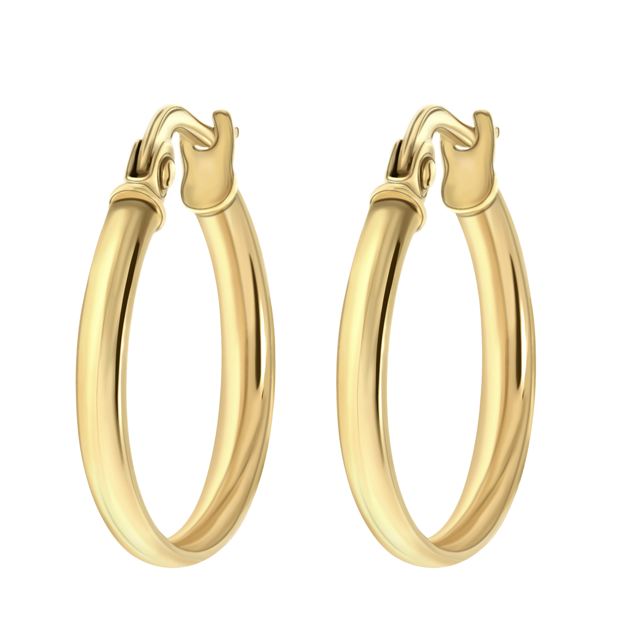Ohrringe, 585 Gelbgold, 15 mm