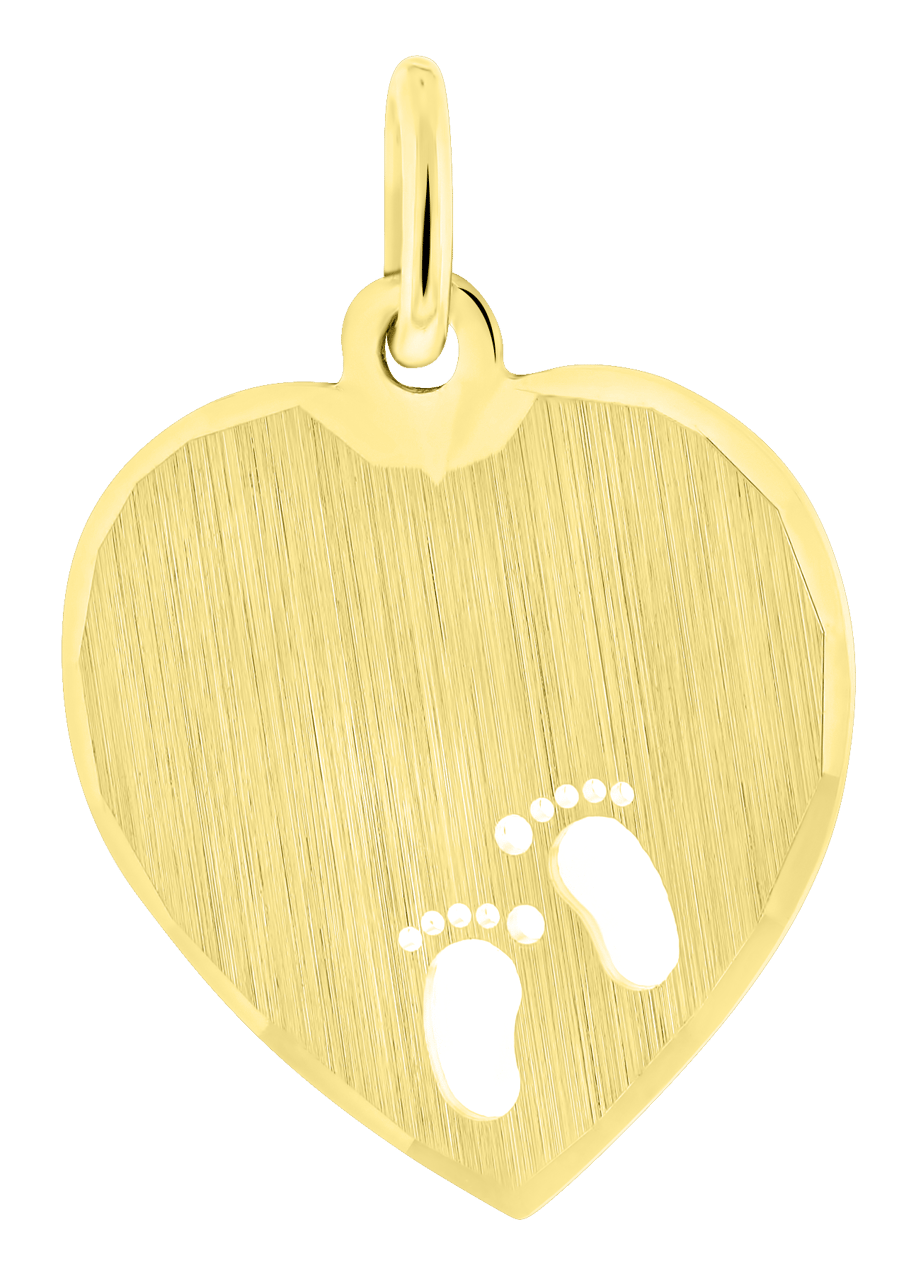 Zilveren goldplated hanger met graveerplaat hart voor dames