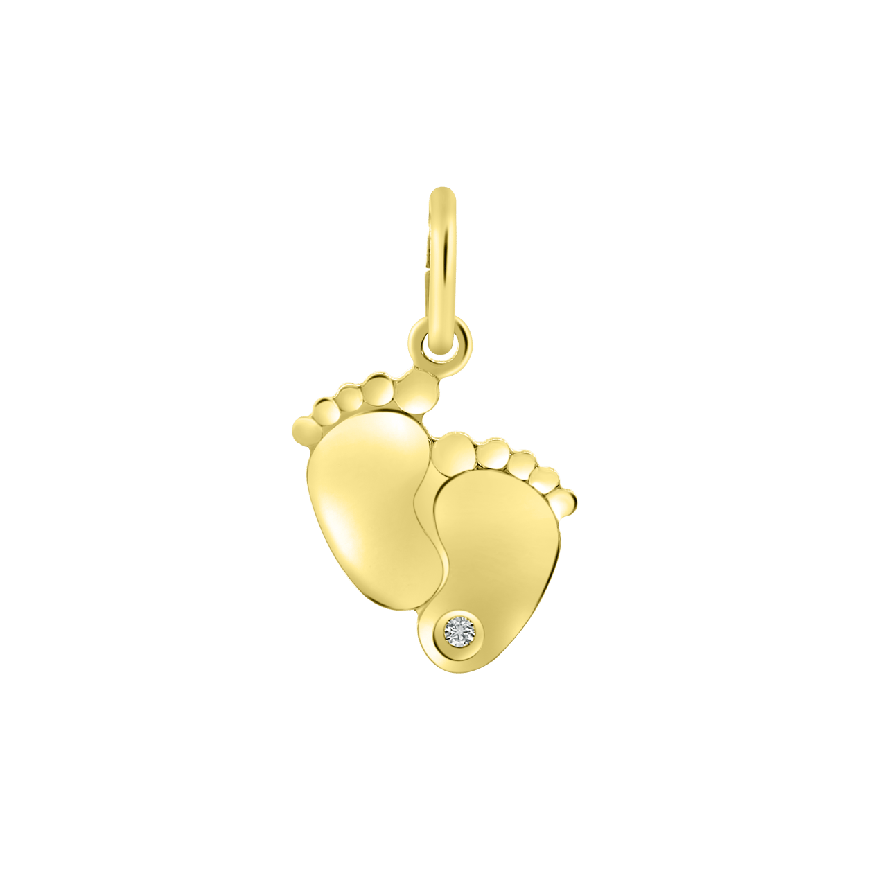 Zilveren goldplated hanger graveerplaat met zirkonia