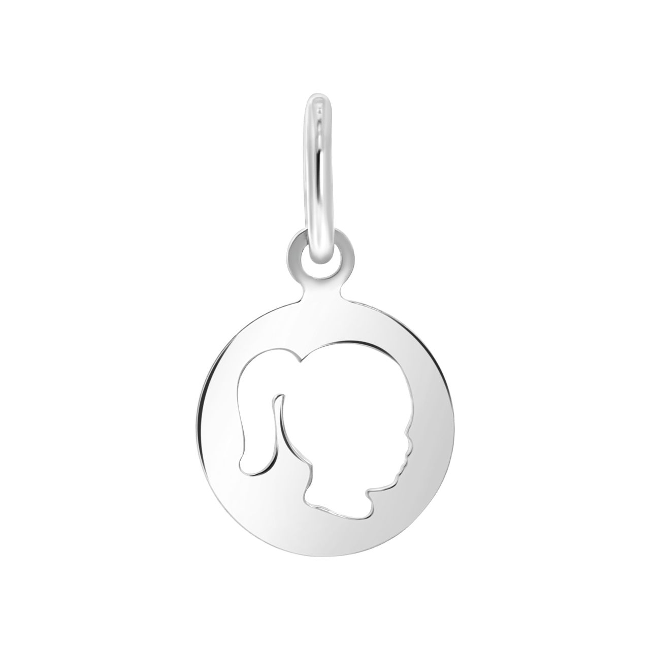 Anhänger, 925 Silber, Mädchenkopf